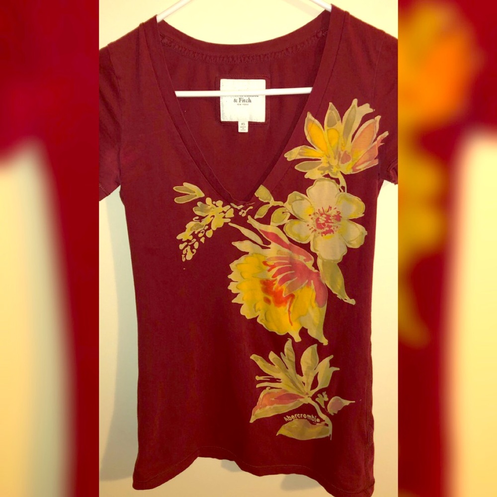 🌈ABERCROMBIE short sleeve print top